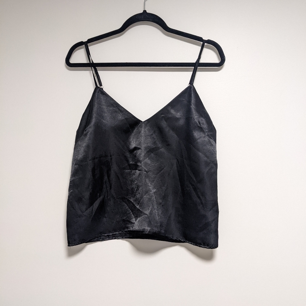 Boohoo Black Silky Tank - Picture 1 of 3